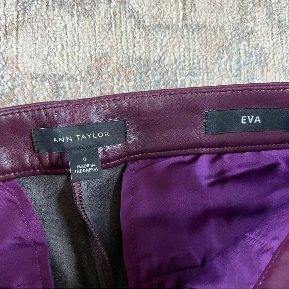 Ann Taylor Faux Leather High Rise Eva Ankle Pants - Picture 5 of 8